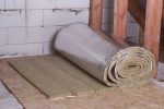 roll of mineral wool with foil