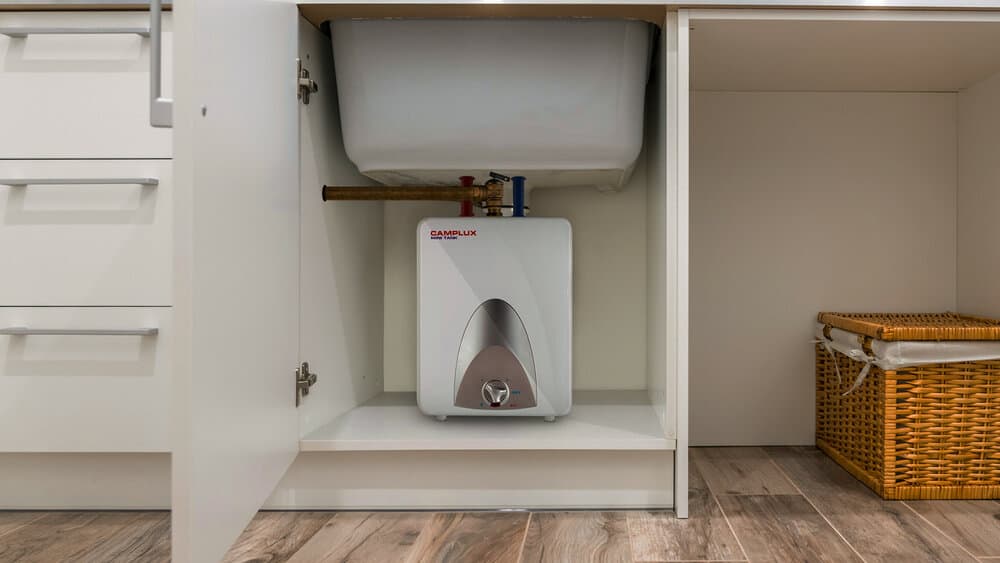 Photo of the Camplux ME25 Electric Under Sink Water Heater