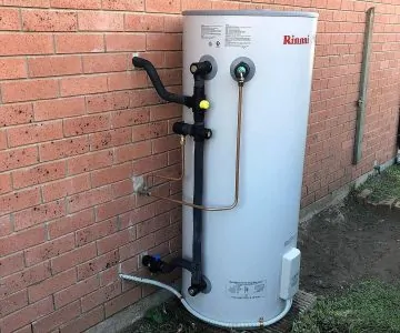 Rinnai Water Heater mounted to a wall