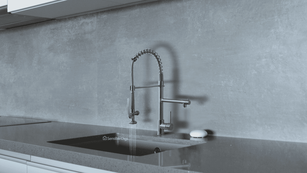 Photo of the Fapully Commercial Pull-Down Kitchen Faucet