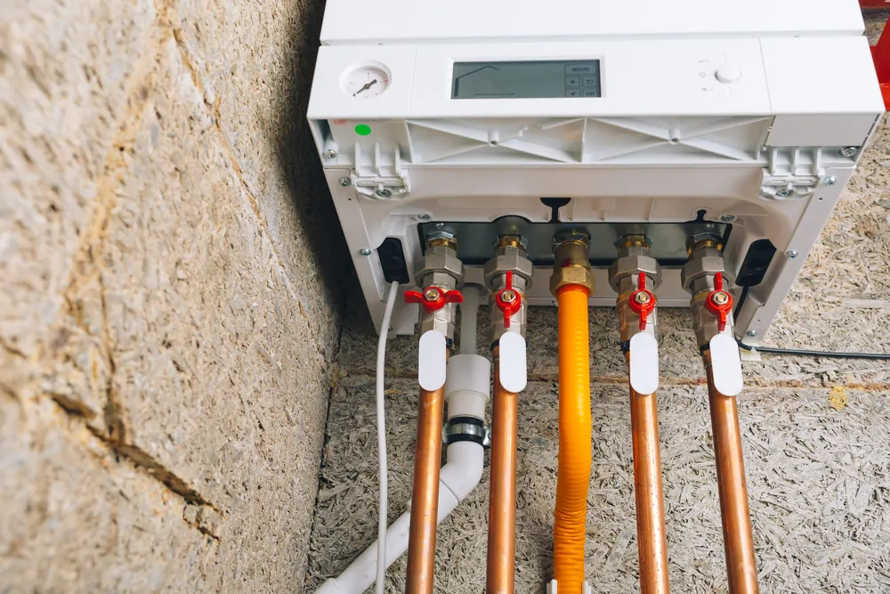 Tankless water heater piping system