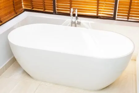 beautiful white bathtub