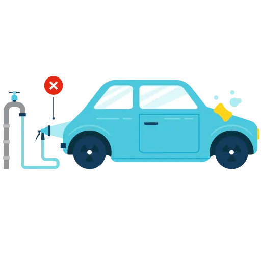Saving Water Car Washing Icon