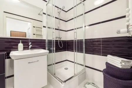 Bathroom with shower stall