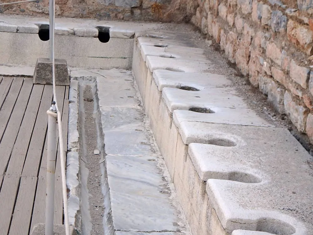 Ancient Rome communal toilet