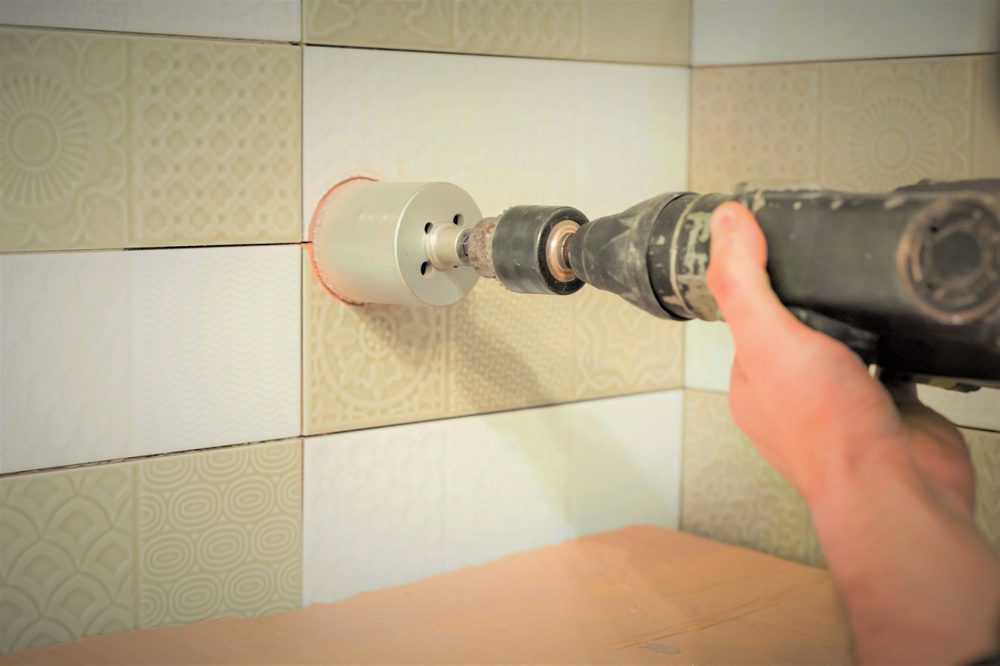 diy drilling screw holes between kitchen wall tiles