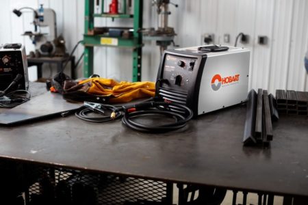 Portable welder on the table