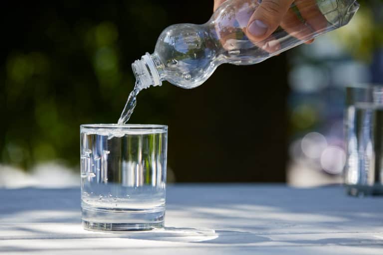 Drinking bottled water