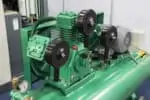 Air compressor with engine pump