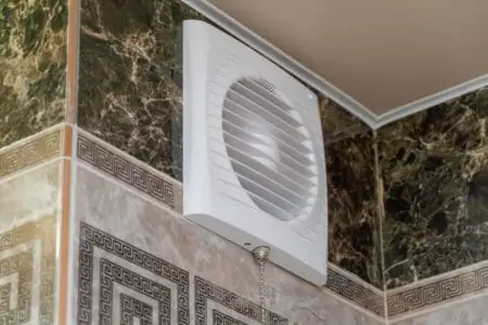 Ventilation system of modern bathroom