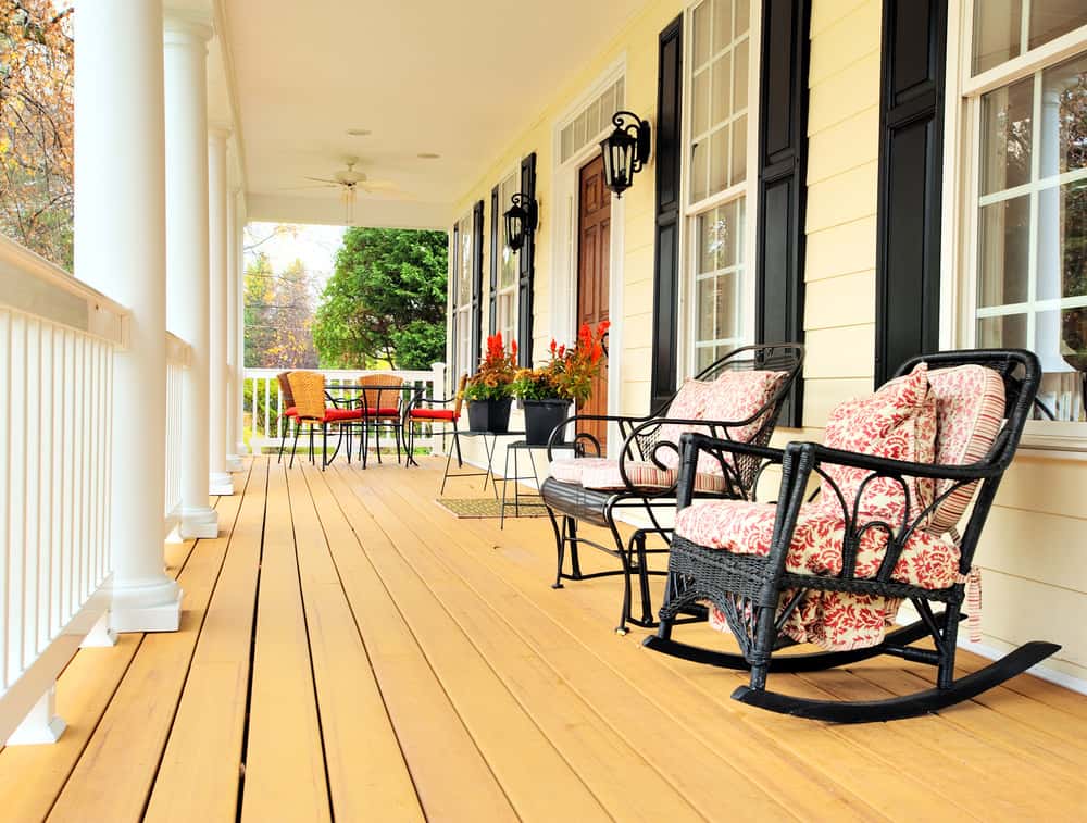 Front porch of a traditional home