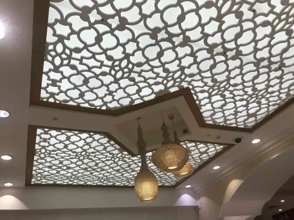 Suspended Gypsum false glass ceiling