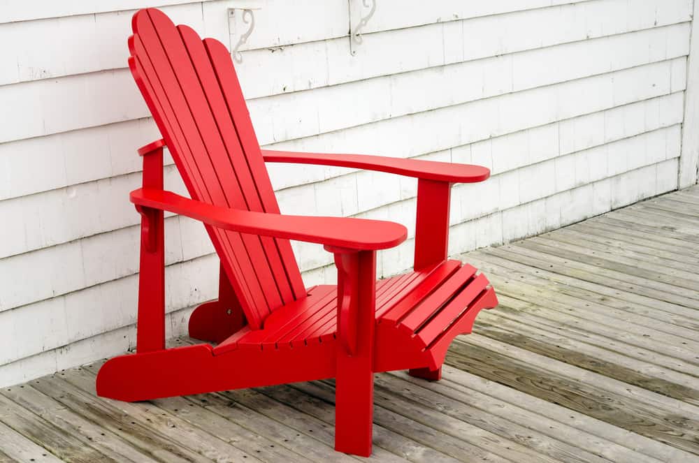 red oil-based painted chair