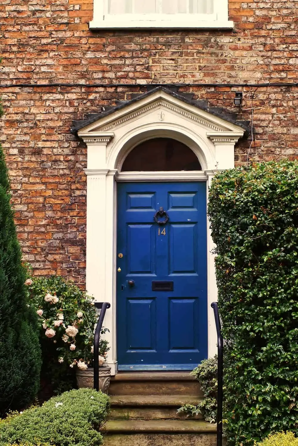 The front door to a beautiful old Georgian home in the UK.