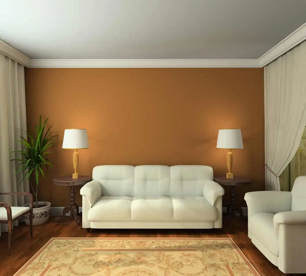 Classic design interior of living-room. 3D render