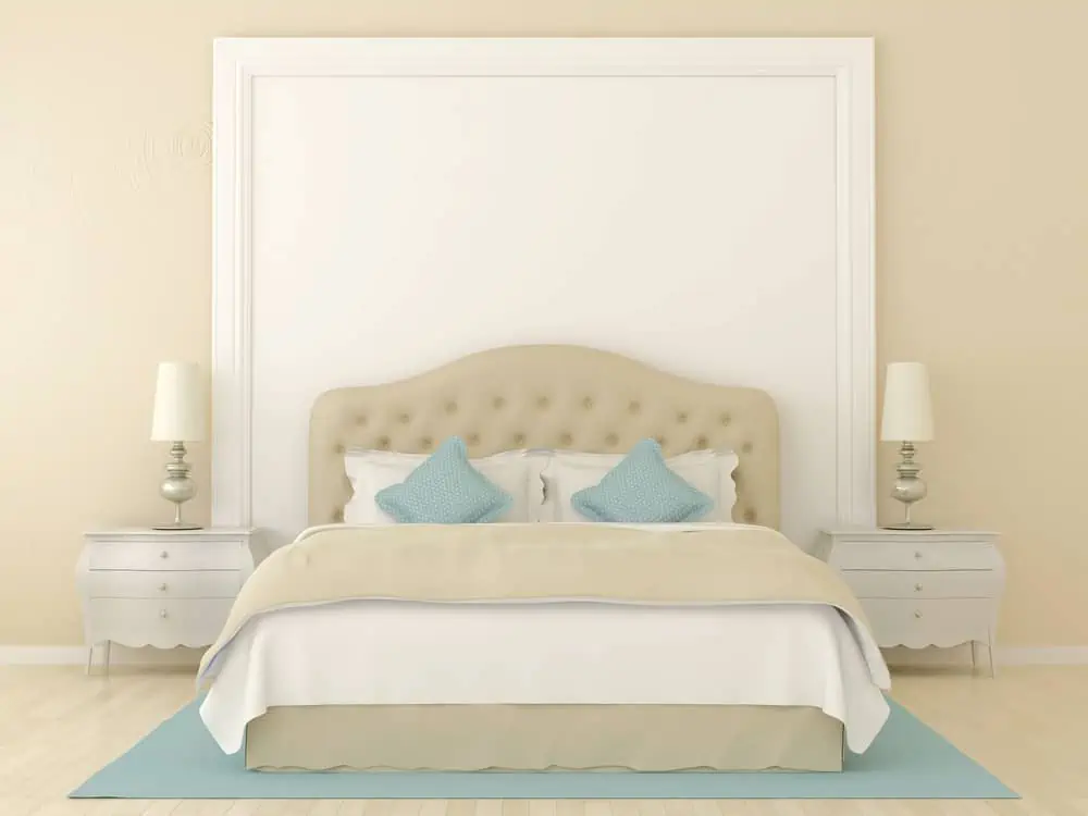 simple beige bedroom