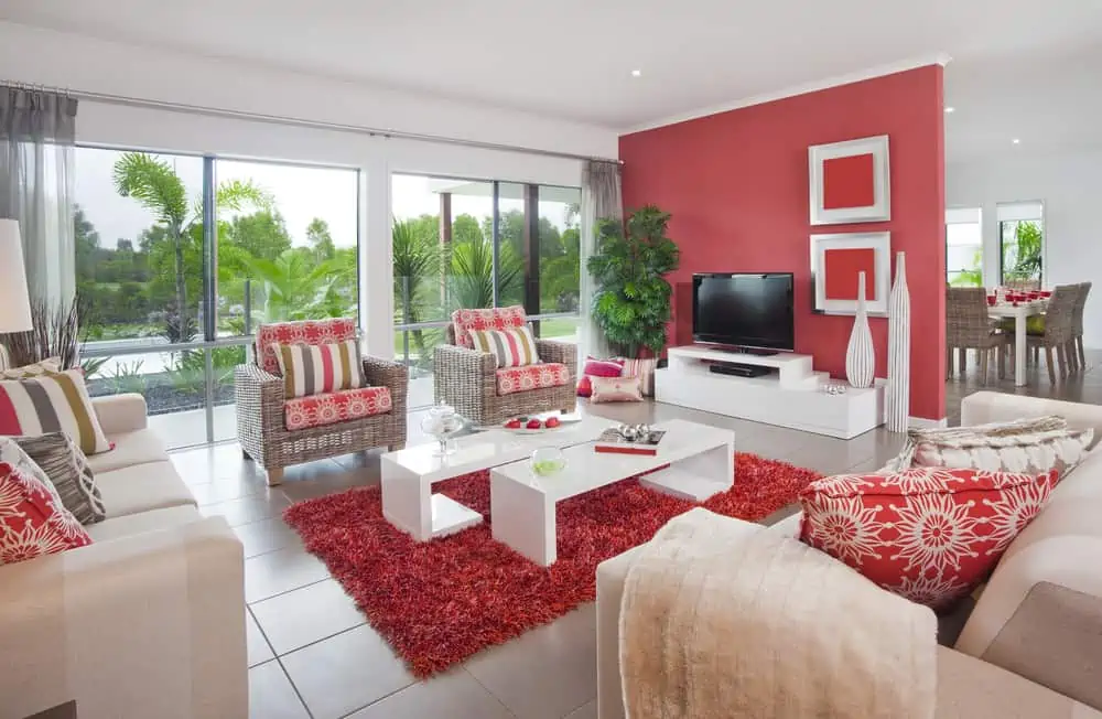 living room in new modern townhouse