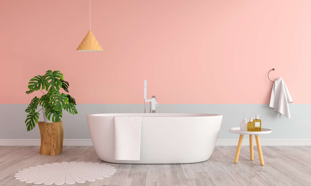 baby pink bathroom color