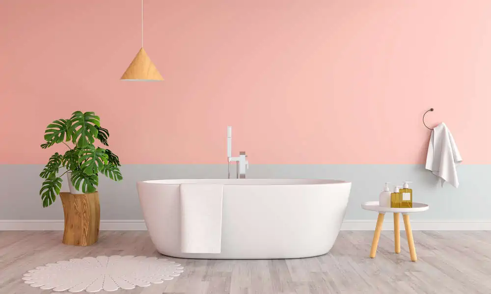 baby pink bathroom color