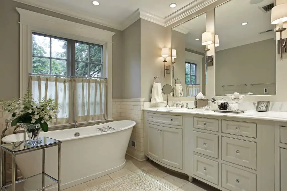 Master bath with marble counter