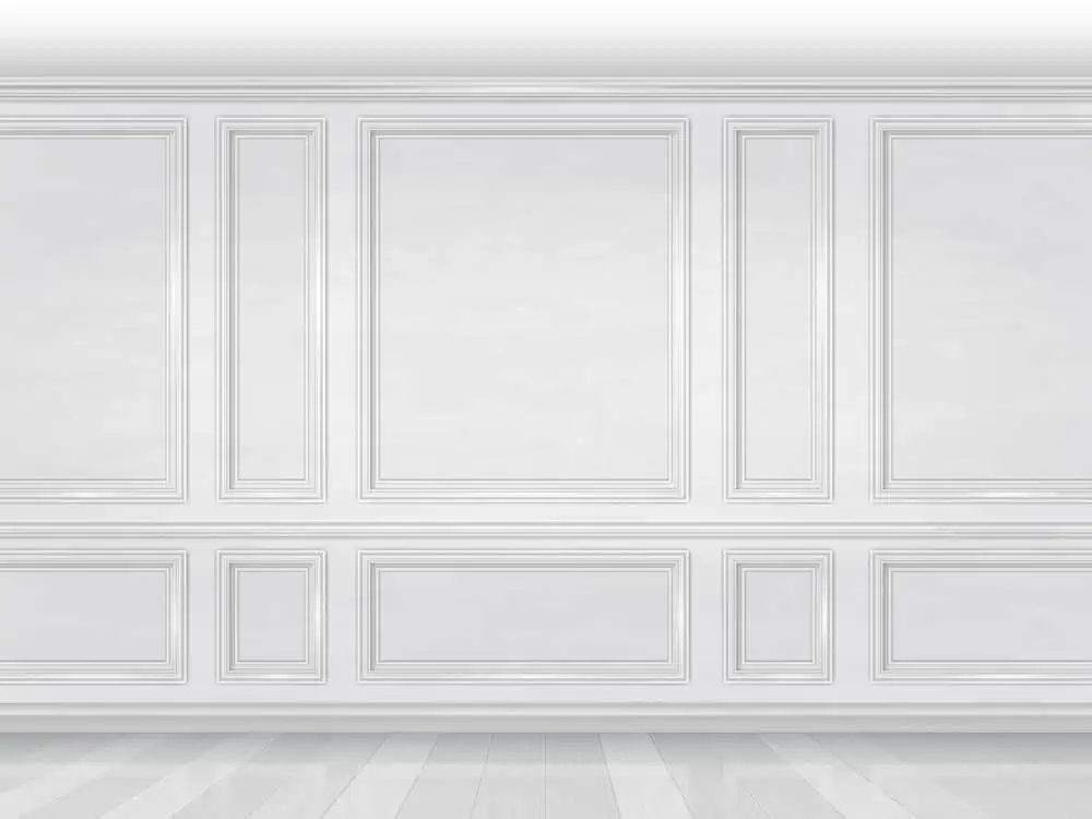 white wooden wall panel