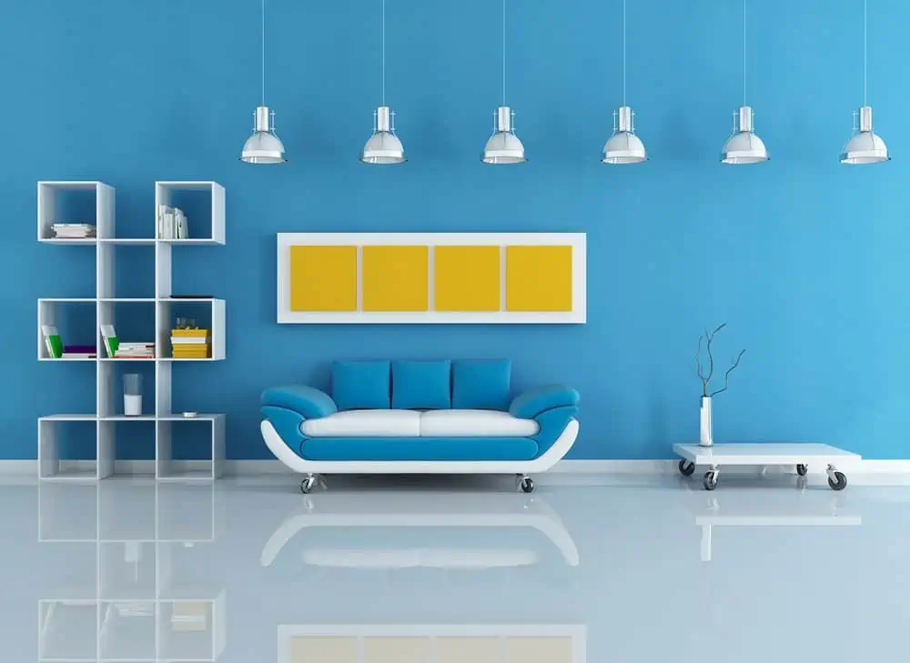 blue modern interior