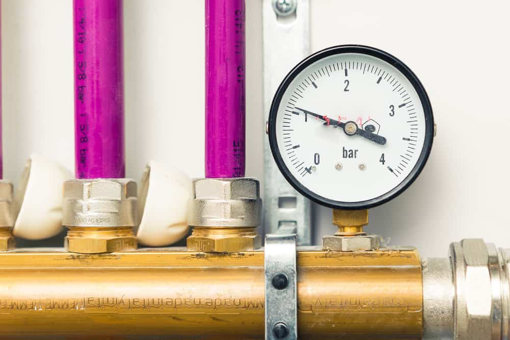 pressure gauge in boiler-room