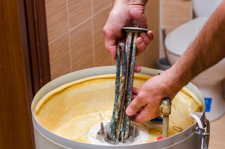 Boiler repair, replacement of broken water heating element