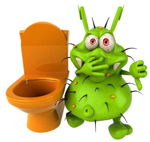 Germ beside toilet