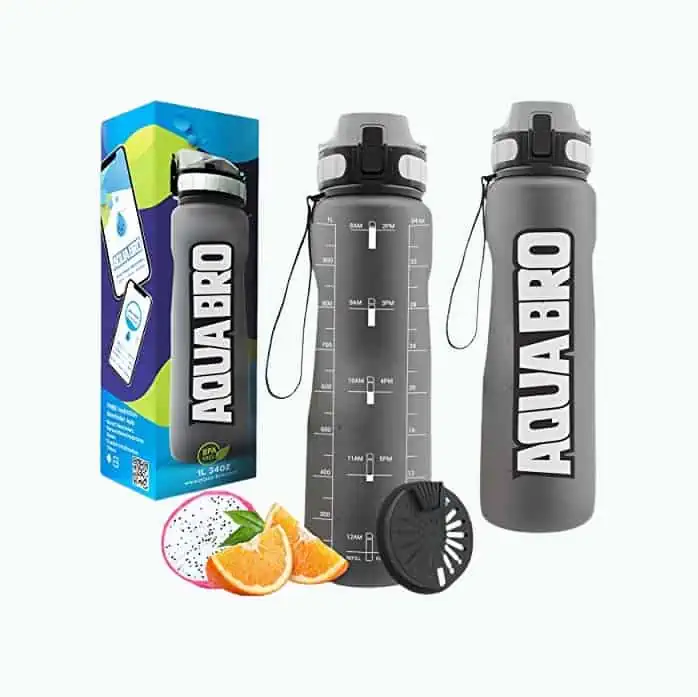 Product Image of the Aquabro Motivational Water Bottle with Time Marker