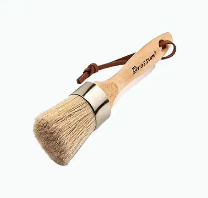 Product Image of the Brossum Large 2-in-1 Round Chalk and Wax Brush