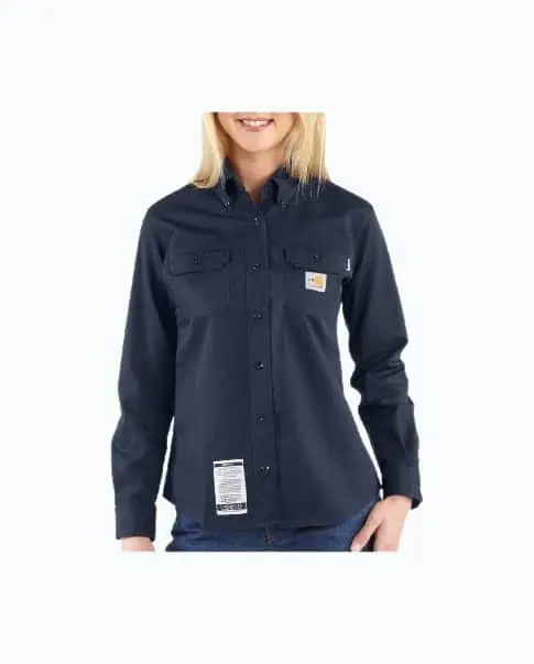 Product Image of the Carhartt Flame-Resistant Women’s Twill Shirt
