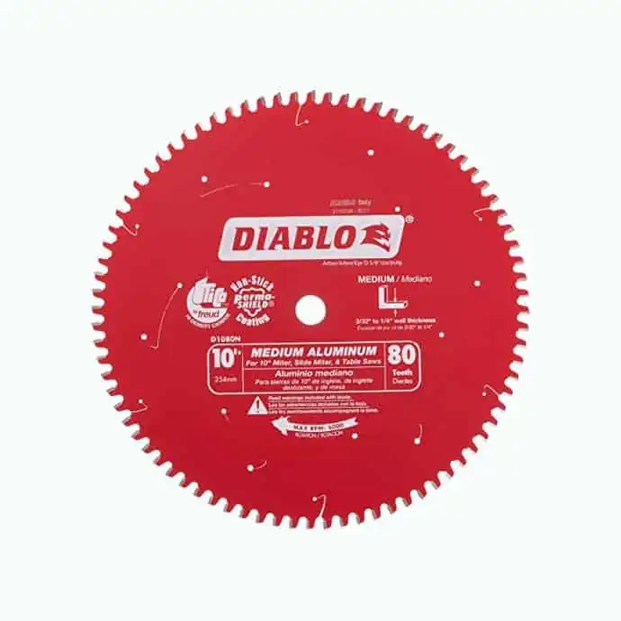 Product Image of the Diablo D1080N Non-Ferrous Metal and Plastic Cutting Saw Blade