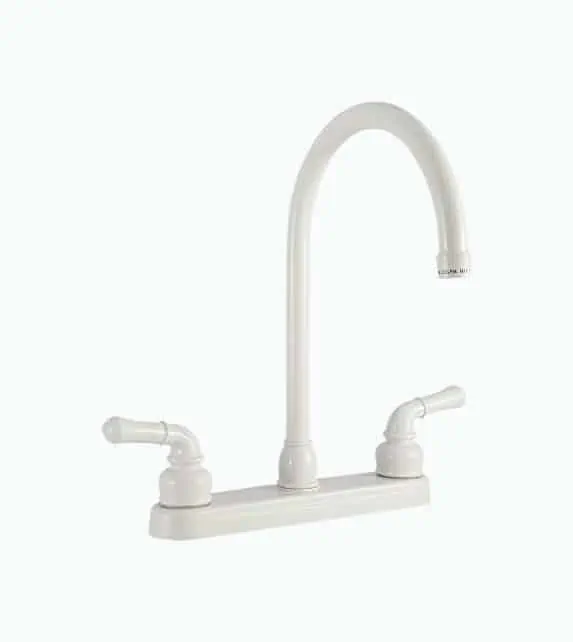 Product Image of the Dura Faucet RV White Kitchen Faucet