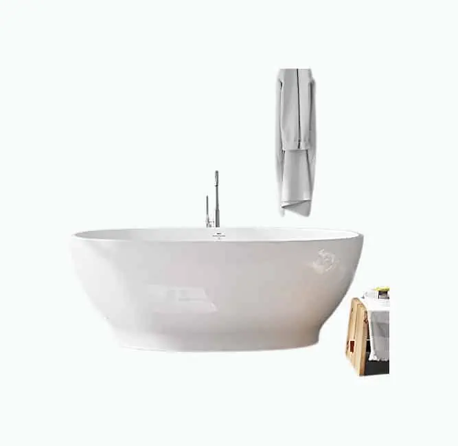 Product Image of the Ferdy Koh Samui 65” Elegant Oval Shape Bathtub