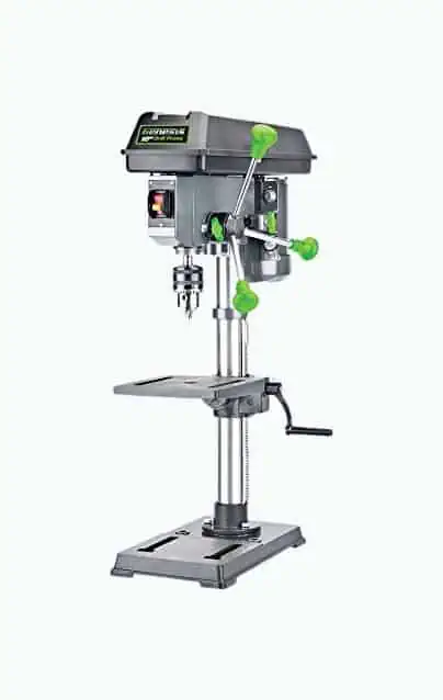 Product Image of the Genesis GDP1005A 10' 5-Speed 4.1 Amp Drill Press with 5/8' Chuck, Integrated LED Work Light, and Table that Rotates 360° and Tilts 0-45°