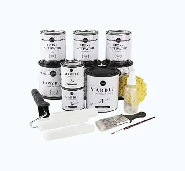 Product Image of the Giani Carrara White Marble Epoxy Kit