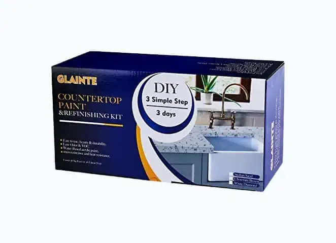 Product Image of the Glainte Countertop White Diamond Paint and Refinishing Kit