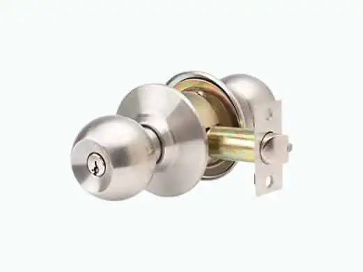 Product Image of the Global Door Controls GLC-5180B-626 Commercial Storeroom Ball Knob Lockset in Brushed Chrome
