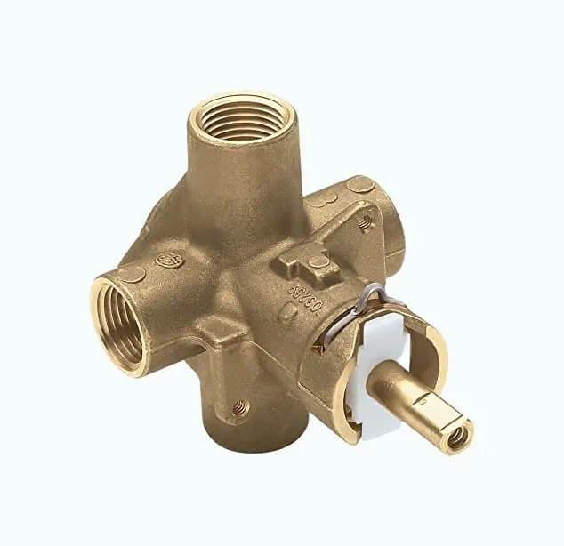 Product Image of the Moen Brass Posi-Temp Pressure Balancing Tub and Shower Valve, Four Port Cycle Valve with Standard 1/2-Inch IPS Connections, 2510