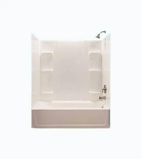 Product Image of the Mustee 56WHT Durawall Fiberglass Bathtub Wall Surround