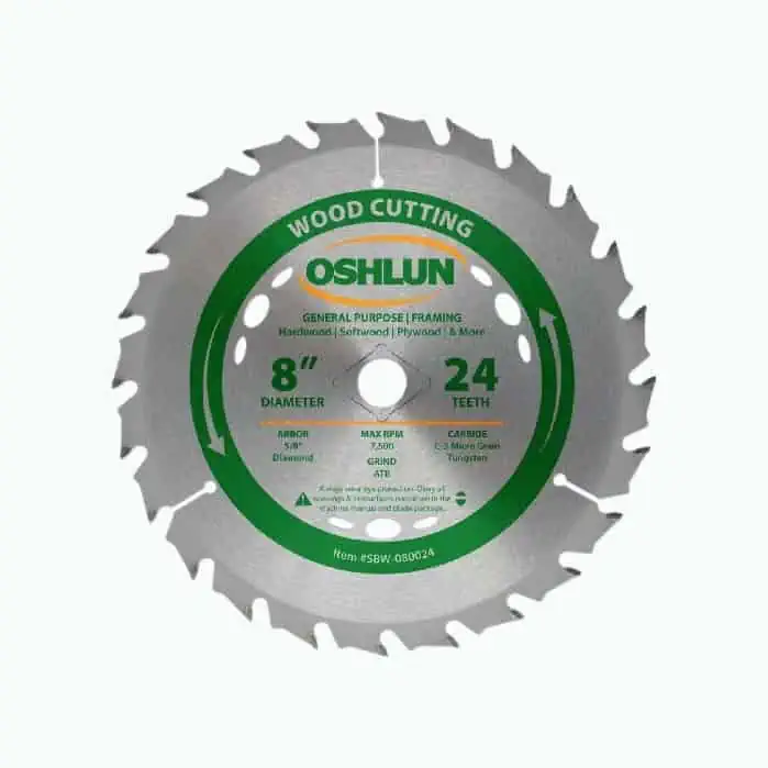 Product Image of the Oshlun SBW-080024 8-Inch Saw Blade