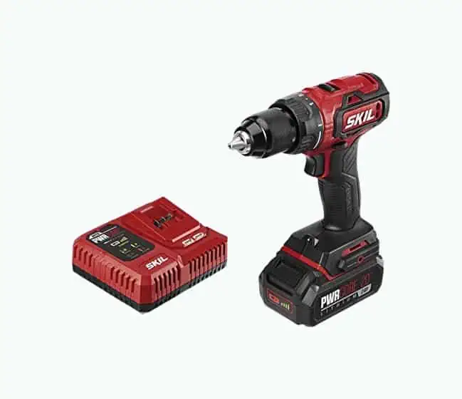 Product Image of the SKIL PWR CORE 20 Brushless 20V 1/2 Inch Drill Driver Includes 2.0Ah Lithium Battery and PWR JUMP Charger - DL529302
