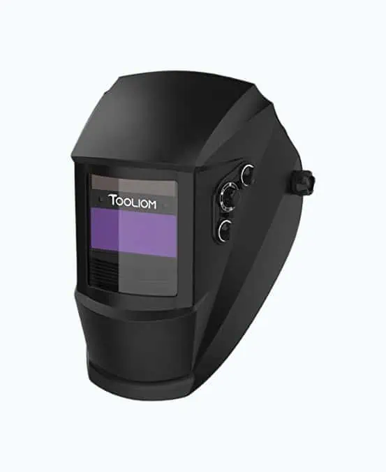 Product Image of the TOOLIOM True Color Welding Helmet Auto Darkening Welding Mask Shade Range 9-13 Solar Powered Weld Hood with Grinding Feature for TIG MIG MMA