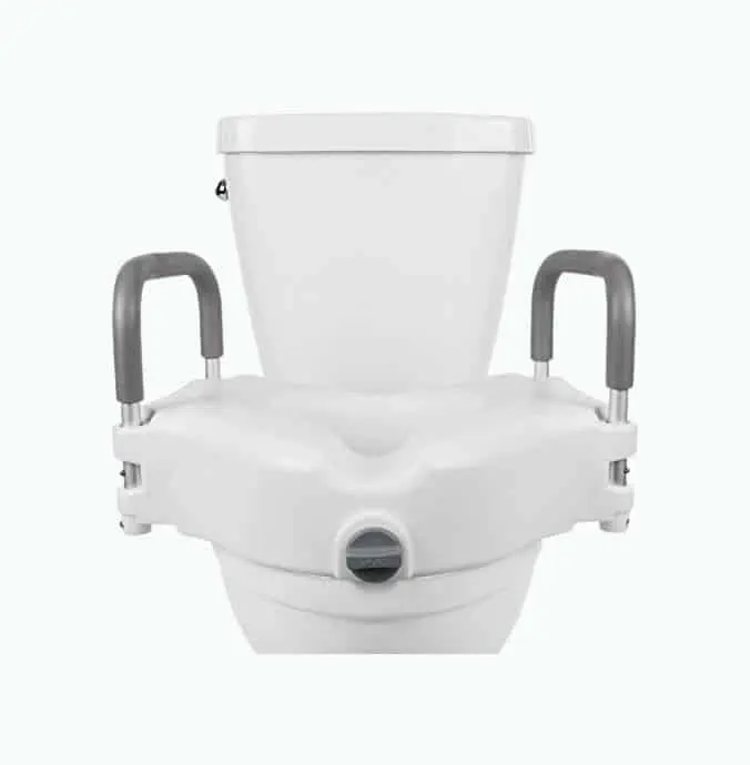 Product Image of the Vive Elevated Toilet Seat with Padded Handles