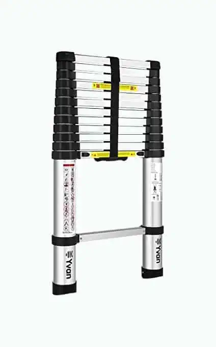Product Image of the Yvan Telescoping Ladder With One Button Retraction